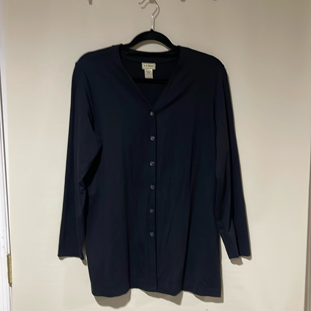 NWOT LL Bean Womens Long Sleeve Button Up Light Sweater Cardigan Medium